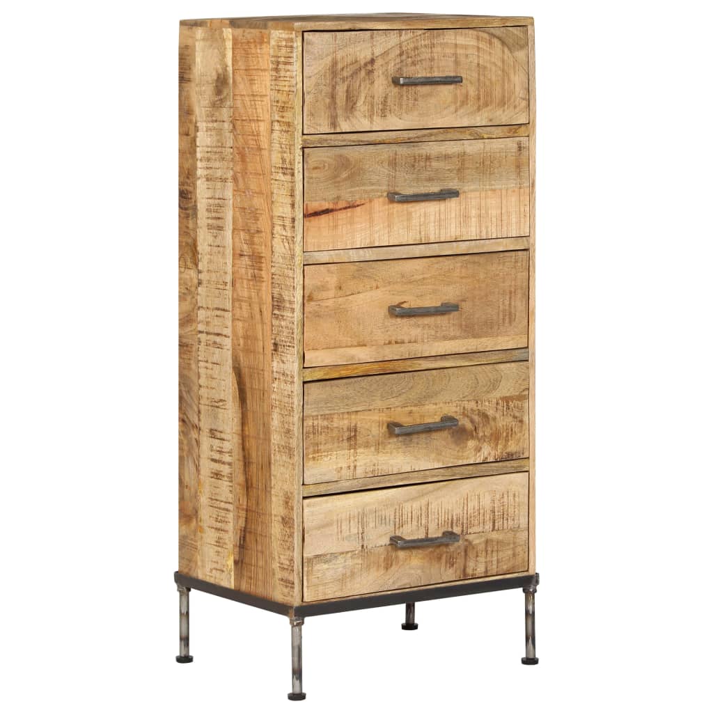 Chest Of Drawers 45X35X106 Cm Solid Mango Wood