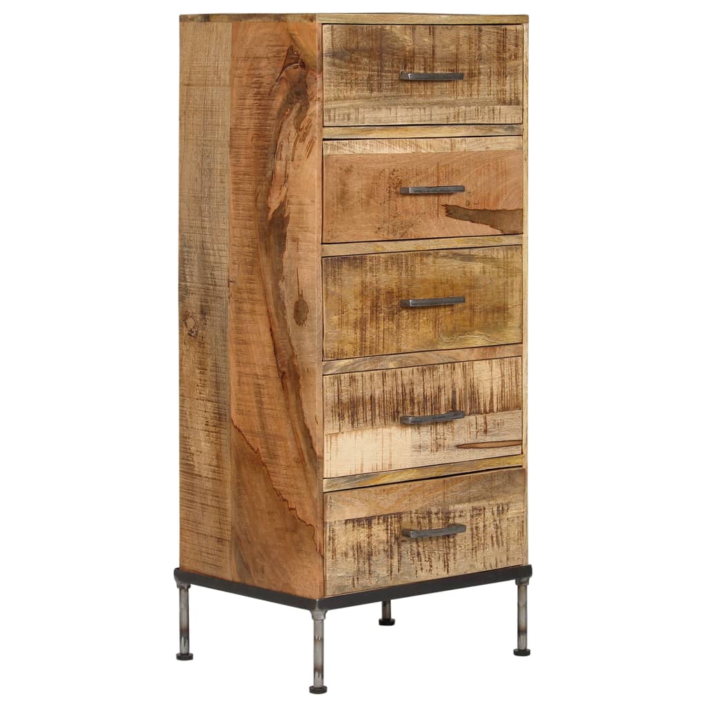 Chest Of Drawers 45X35X106 Cm Solid Mango Wood