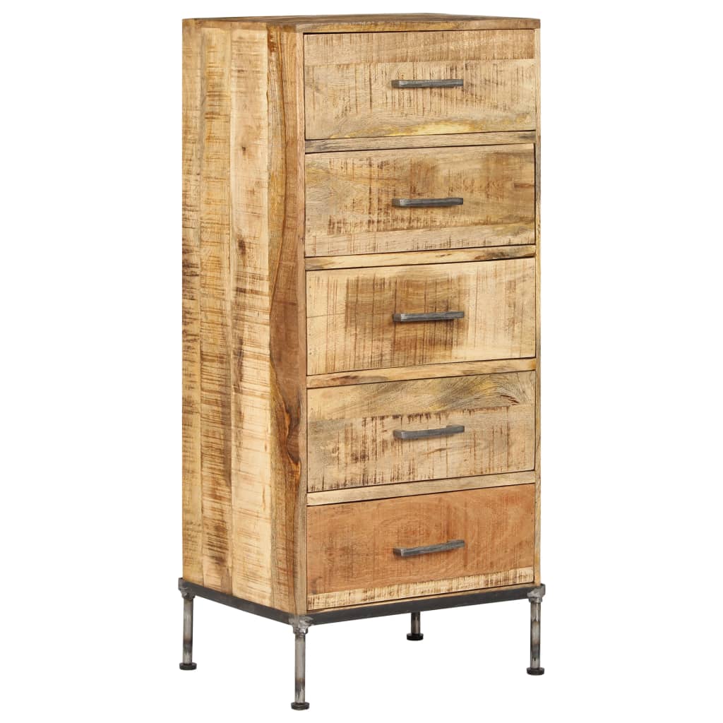 Chest Of Drawers 45X35X106 Cm Solid Mango Wood