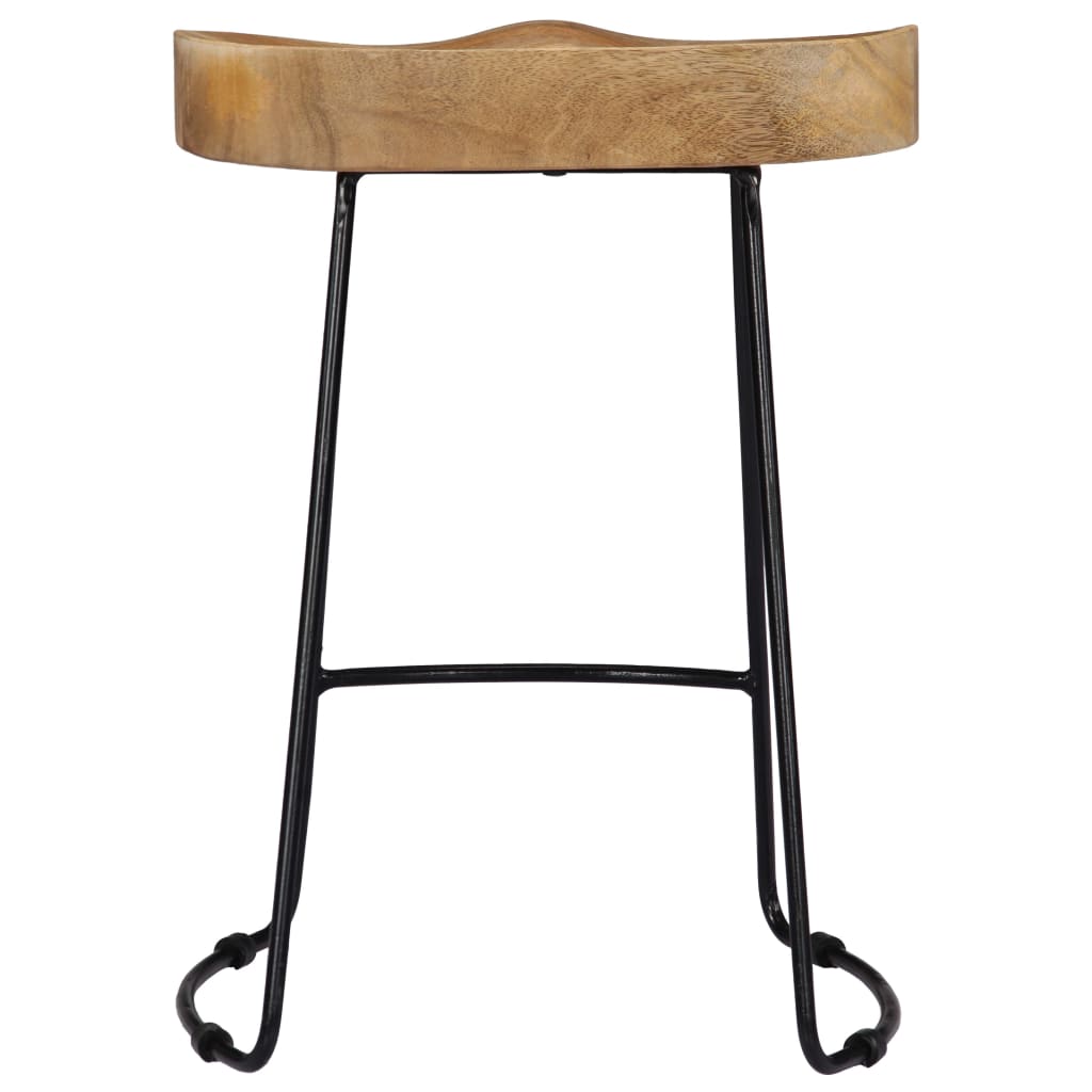 Gavin Bar Stools 2 Pcs Solid Mango Wood