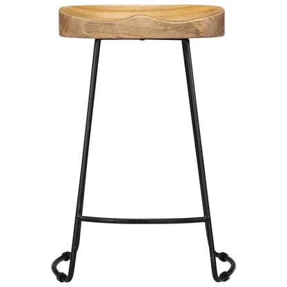 Gavin Bar Stools 2 Pcs Solid Mango Wood