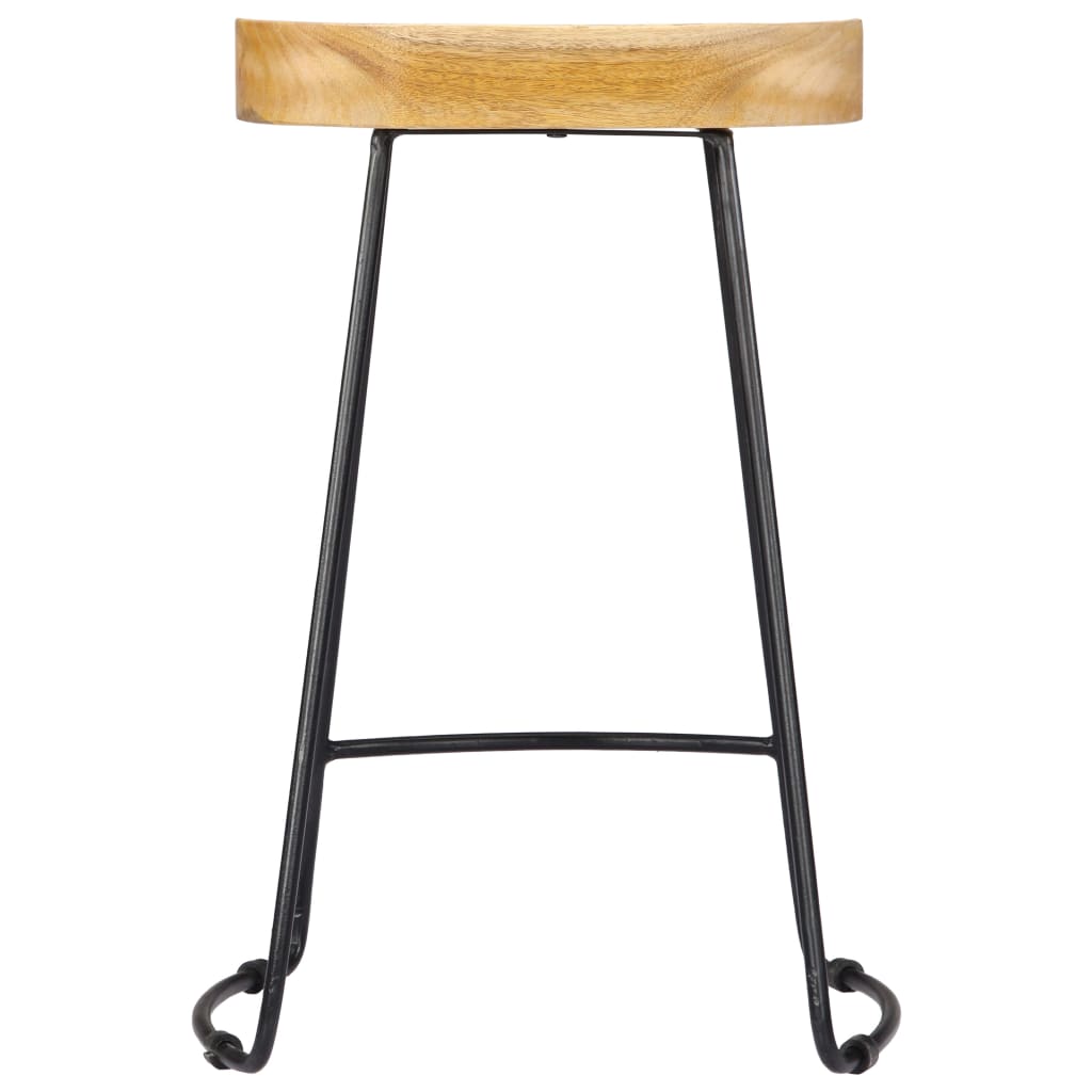 Gavin Bar Stools 2 Pcs Solid Mango Wood