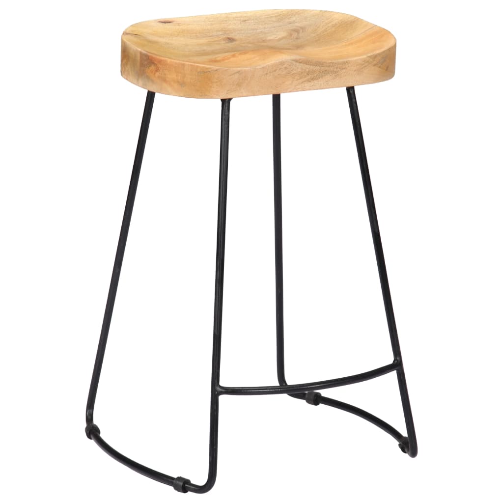 Gavin Bar Stools 2 Pcs Solid Mango Wood