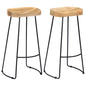 Gavin Bar Stools 2 Pcs Solid Mango Wood