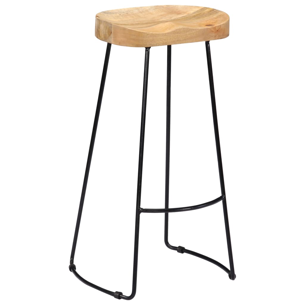 Gavin Bar Stools 2 Pcs Solid Mango Wood