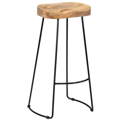 Gavin Bar Stools 2 Pcs Solid Mango Wood