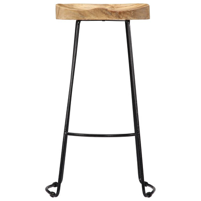 Gavin Bar Stools 2 Pcs Solid Mango Wood