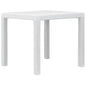 Garden Table White 79X79X72 Cm Plastic Rattan Look