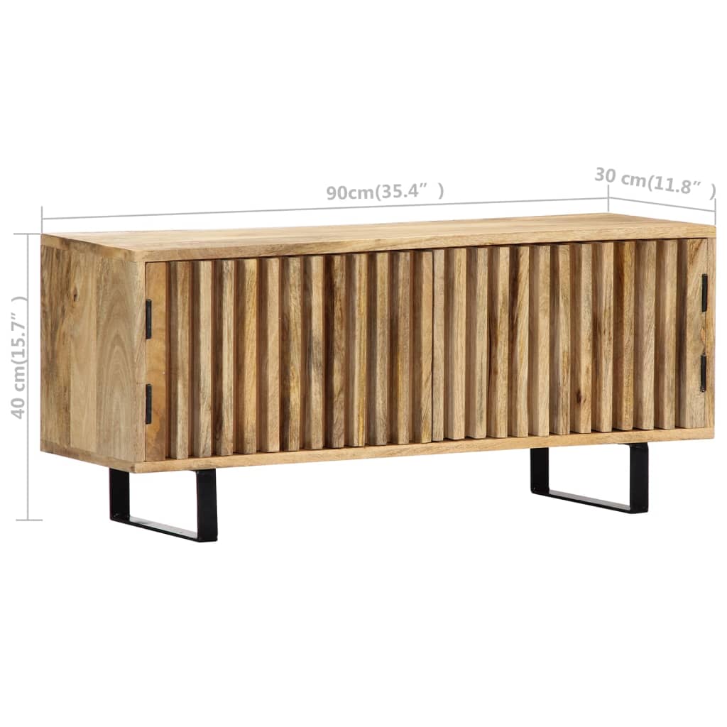 Tv Cabinet 90X30X40 Cm Solid Mango Wood