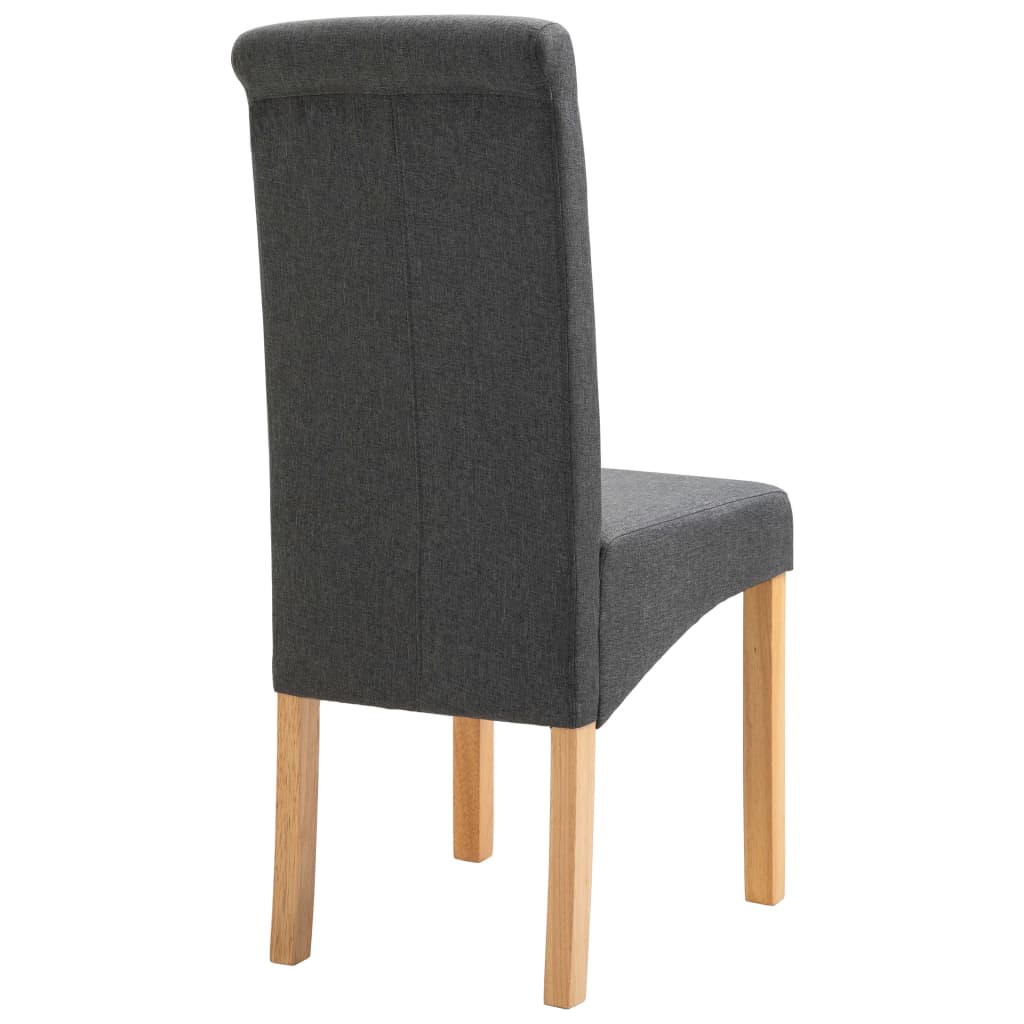 Dining Chairs 2 Pcs Grey Fabric