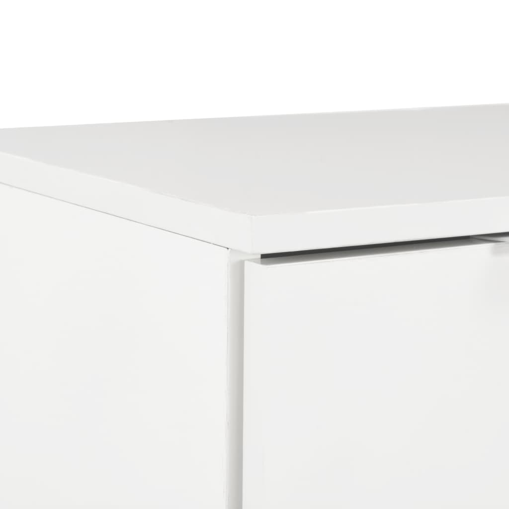 Sideboard High Gloss White 71X35X80 Cm Engineered Wood