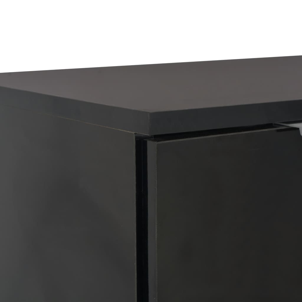 Sideboard High Gloss Black 71X35X80 Cm Engineered Wood