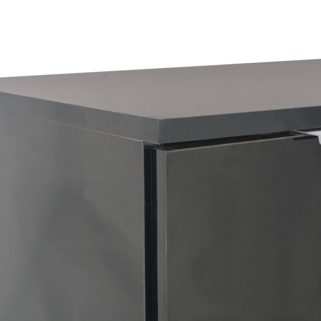 Sideboard High Gloss Black 107X35X80.5 Cm