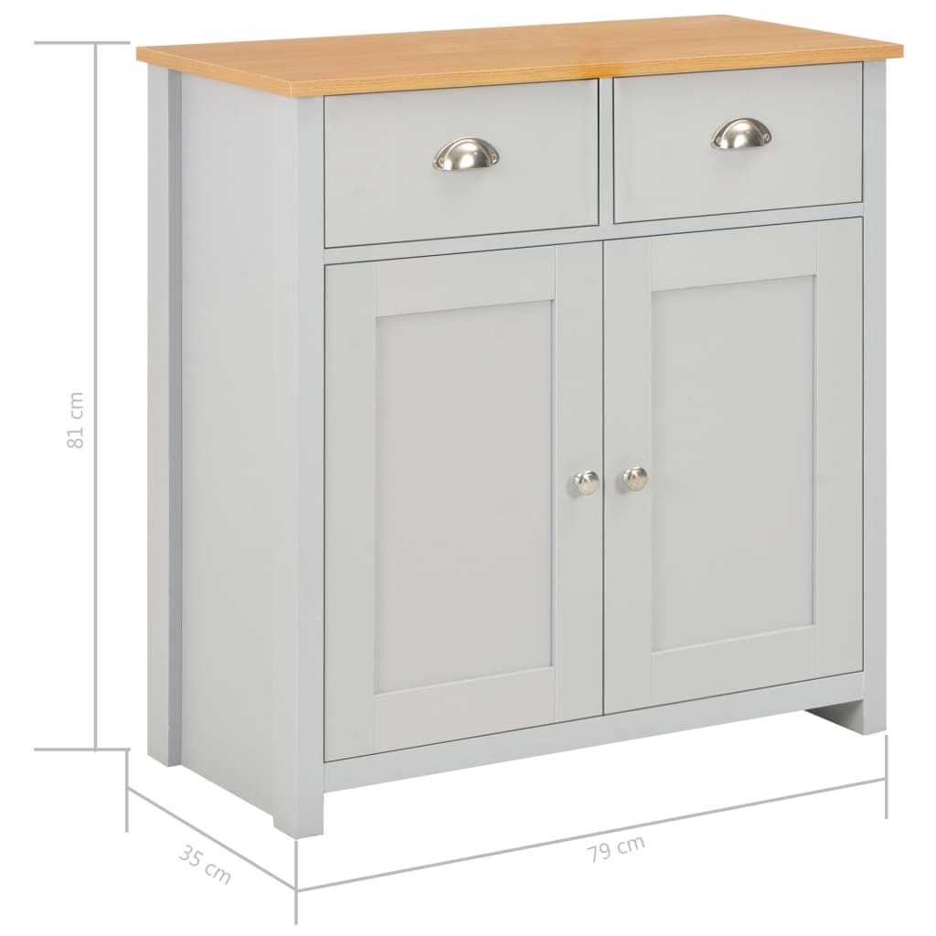 Sideboard Grey 79X35X81 Cm