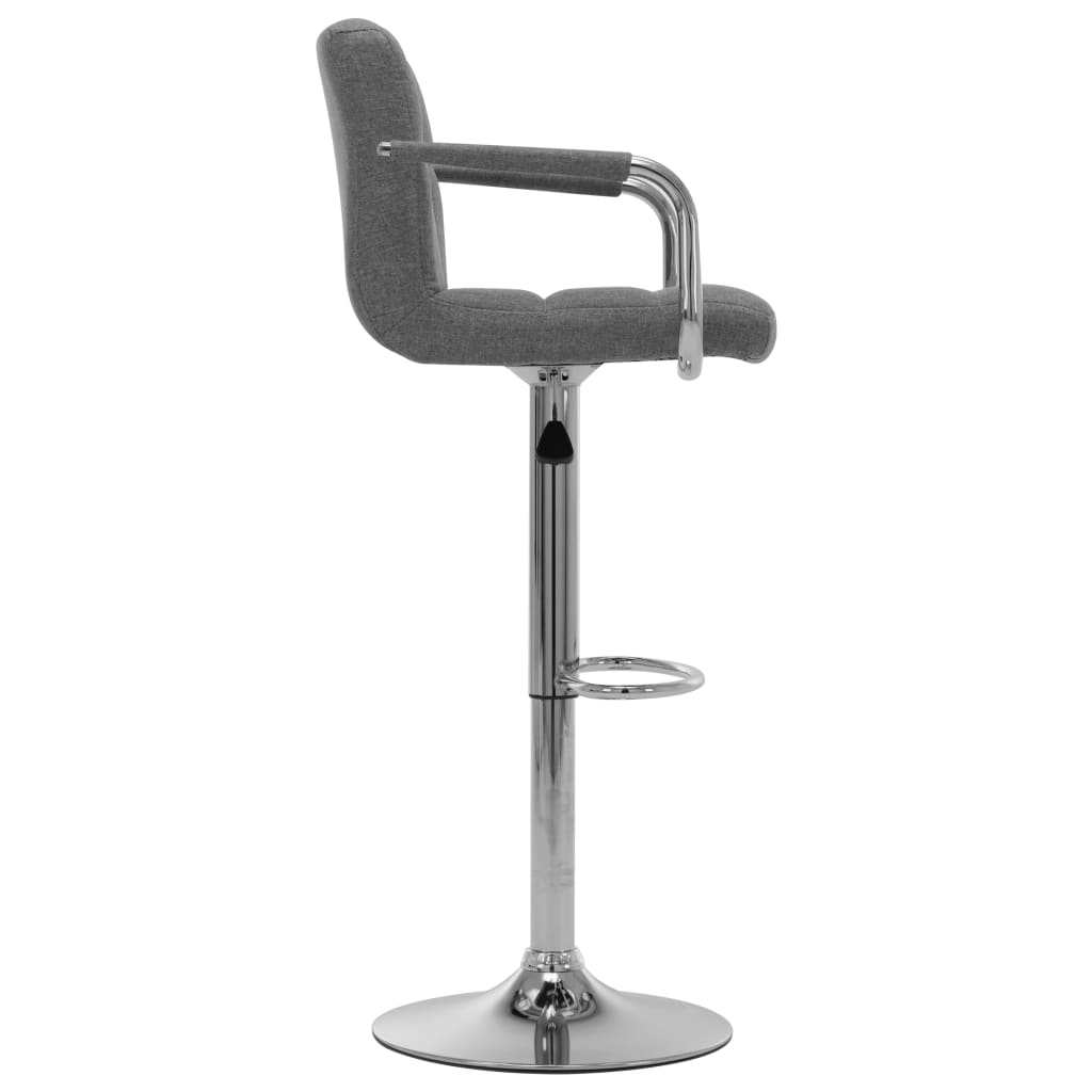 Bar Stool Light Grey Fabric