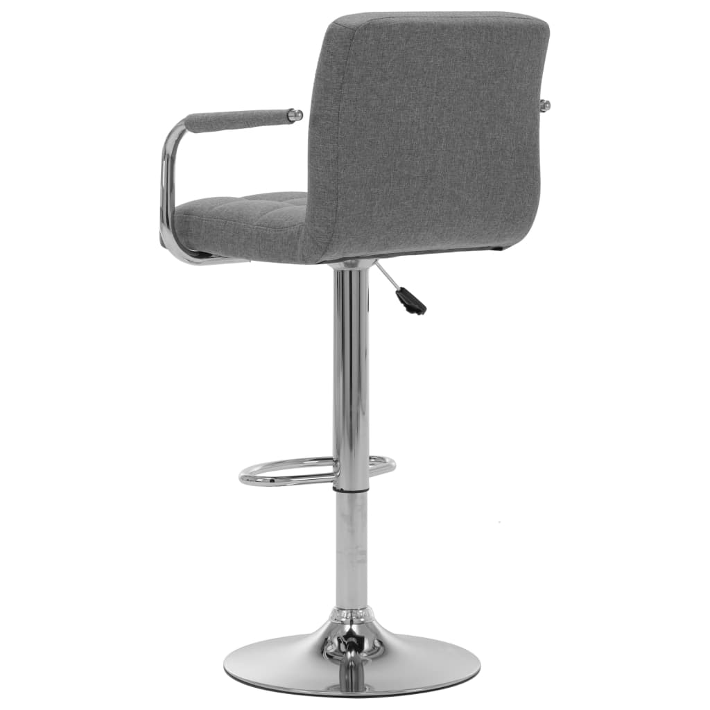 Bar Stool Light Grey Fabric