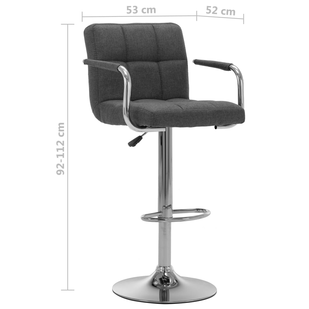 Bar Stool Dark Grey Fabric