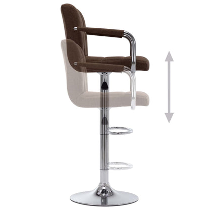 Bar Stool Brown Fabric