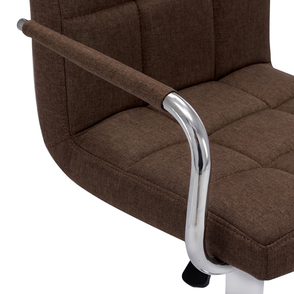 Bar Stool Brown Fabric