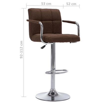 Bar Stool Brown Fabric