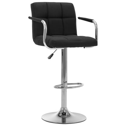 Bar Stool Black Fabric