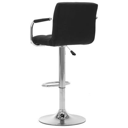 Bar Stool Black Fabric