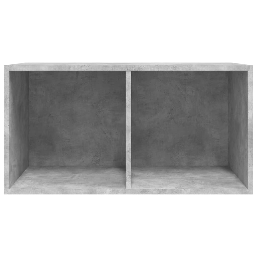 Vinyl Storage Box Concrete Grey 71X34X36 Cm Engineered Wood