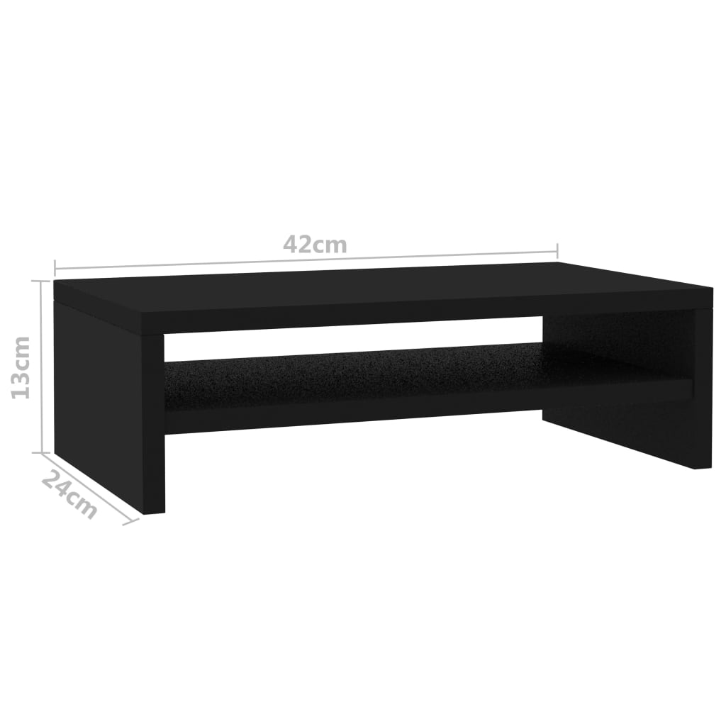 Monitor Stand Black 42X24X13 Cm Engineered Wood