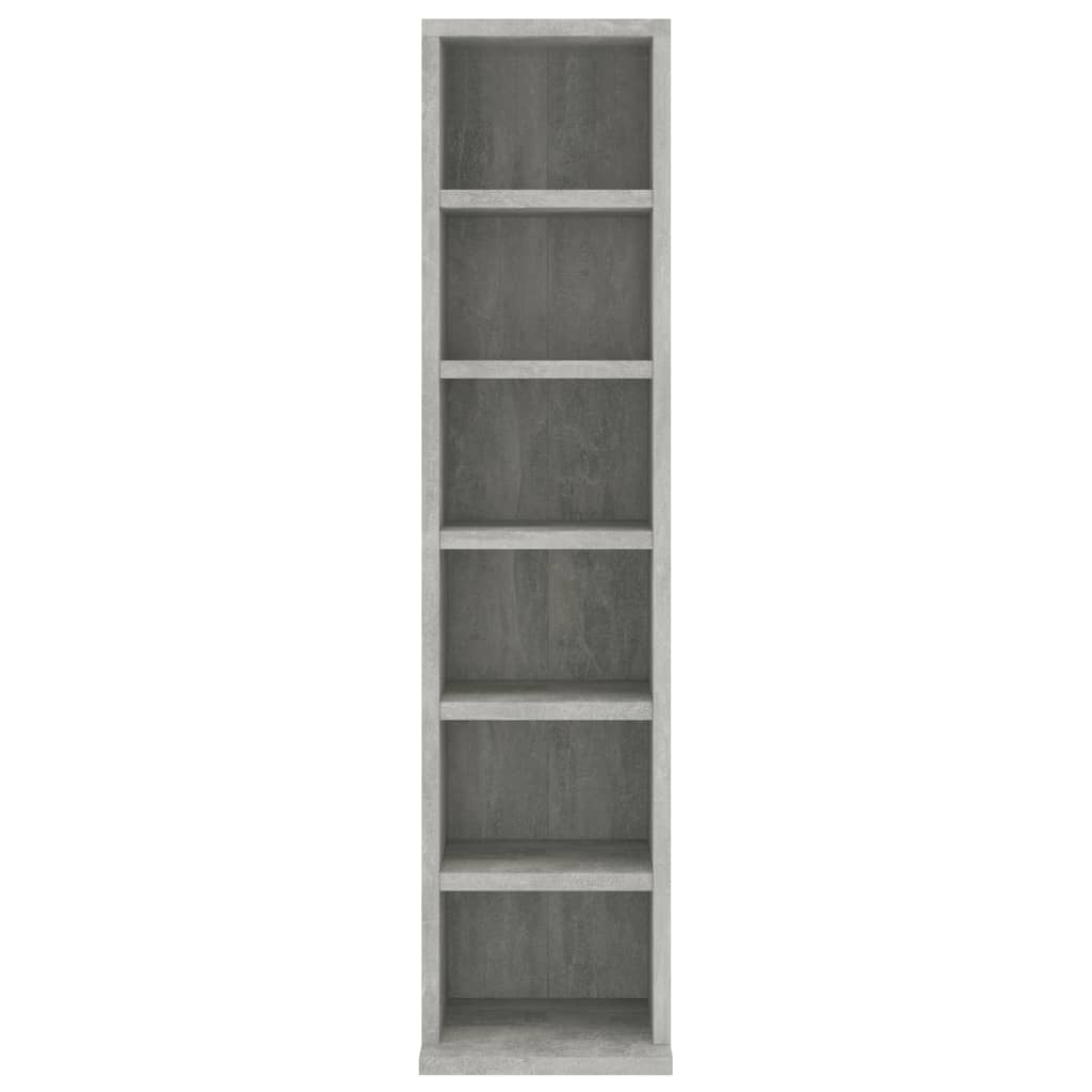 Cd Cabinet Concrete Grey 21X20X88 Cm Engineered Wood