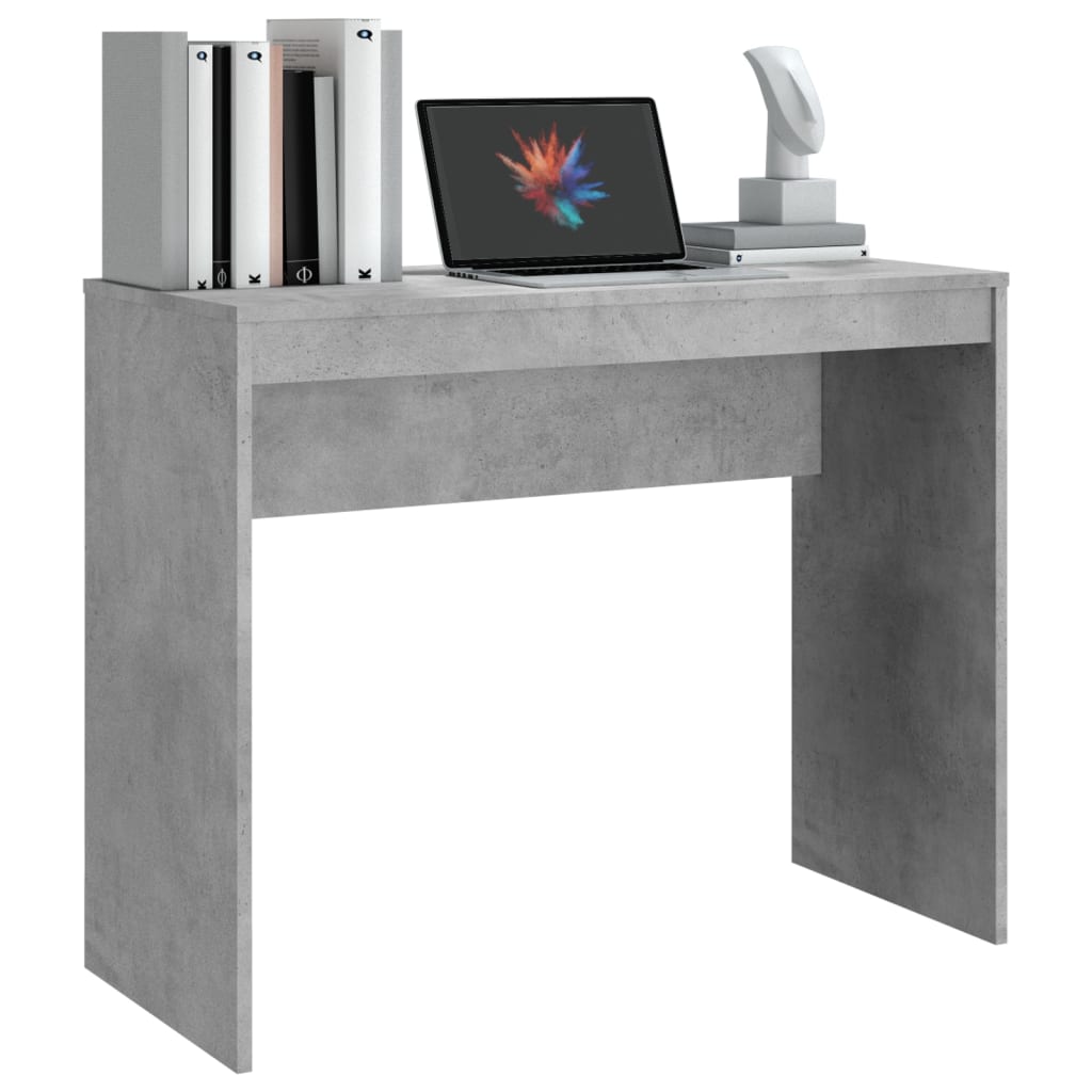 Desk Concrete Grey 90X40X72 Cm Engineered Wood