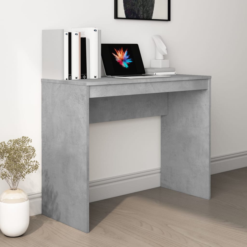 Desk Concrete Grey 90X40X72 Cm Engineered Wood