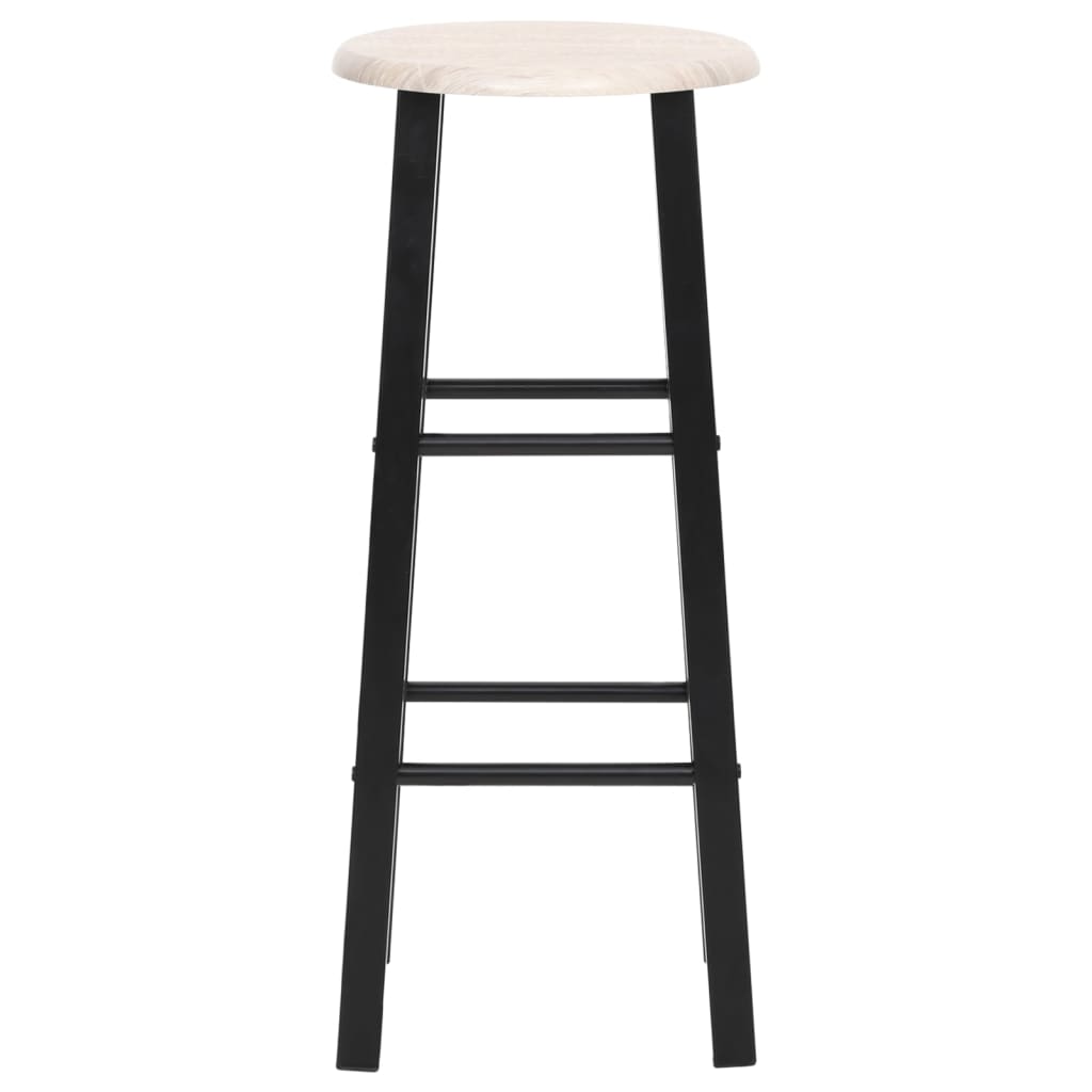 Bar Stools 2 Pcs Black Mdf