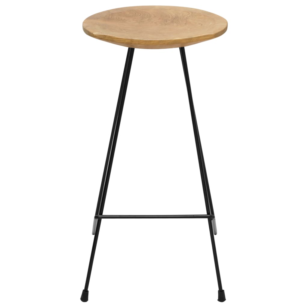 Bar Stools 2 Pcs Solid Teak Wood