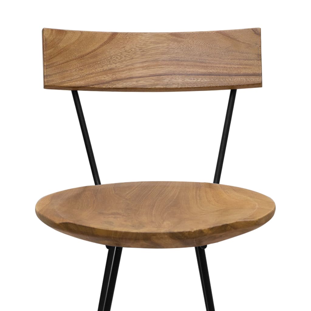 Bar Stools 2 Pcs Solid Teak Wood