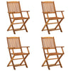 Folding Outdoor Chairs 4 Pcs Solid Acacia Wood