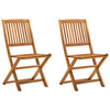 Folding Outdoor Chairs 2 Pcs Solid Acacia Wood