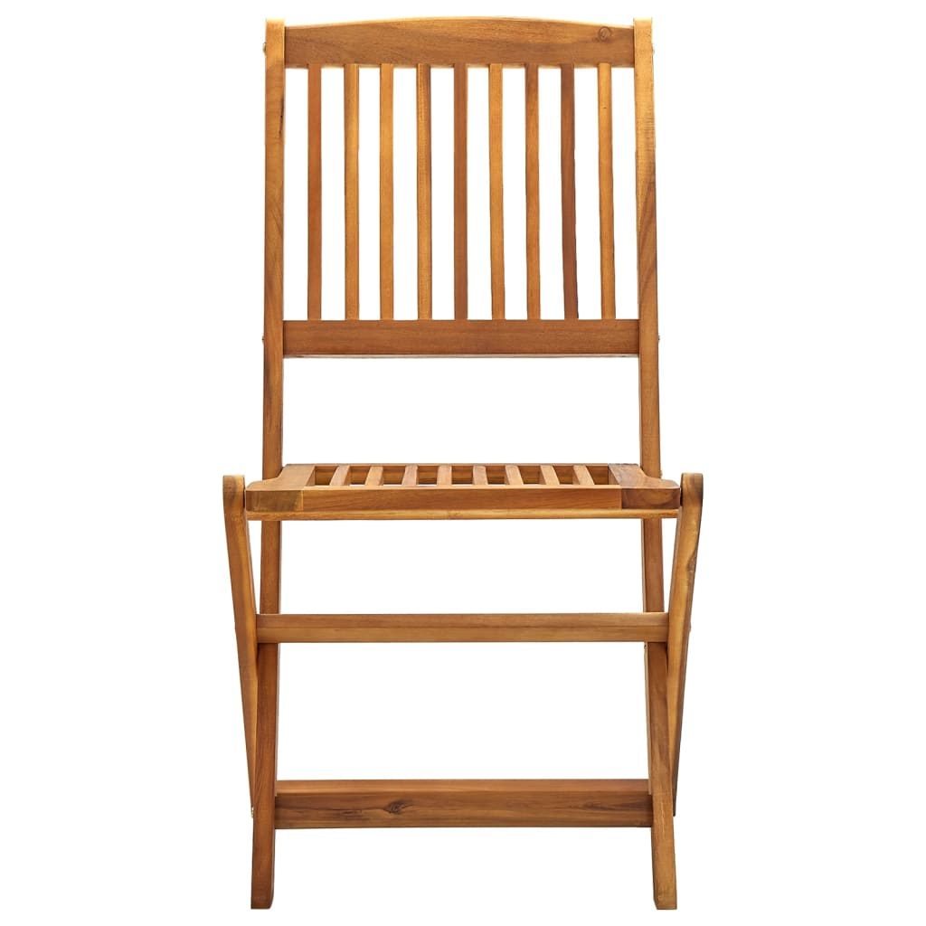 Folding Outdoor Chairs 2 Pcs Solid Acacia Wood