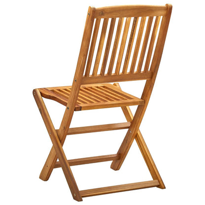 Folding Outdoor Chairs 2 Pcs Solid Acacia Wood