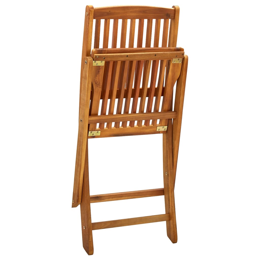 Folding Outdoor Chairs 2 Pcs Solid Acacia Wood