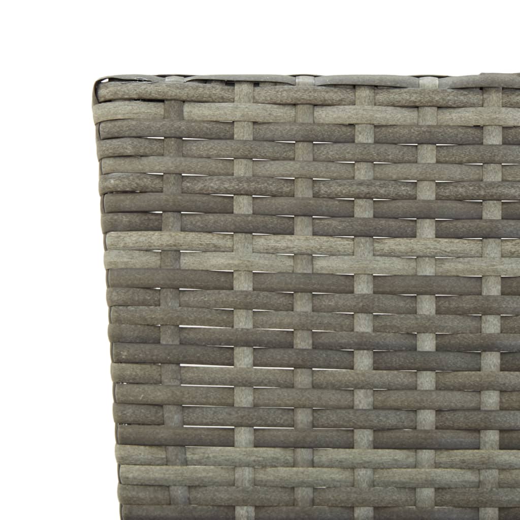 Garden Bench With Cushions 176 Cm Grey Poly Rattan