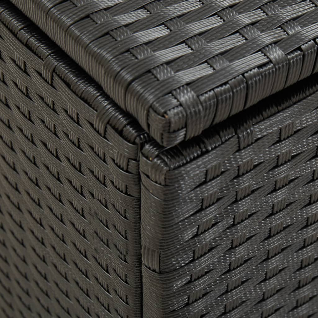 Garden Storage Box Poly Rattan 100X50X50 Cm Black