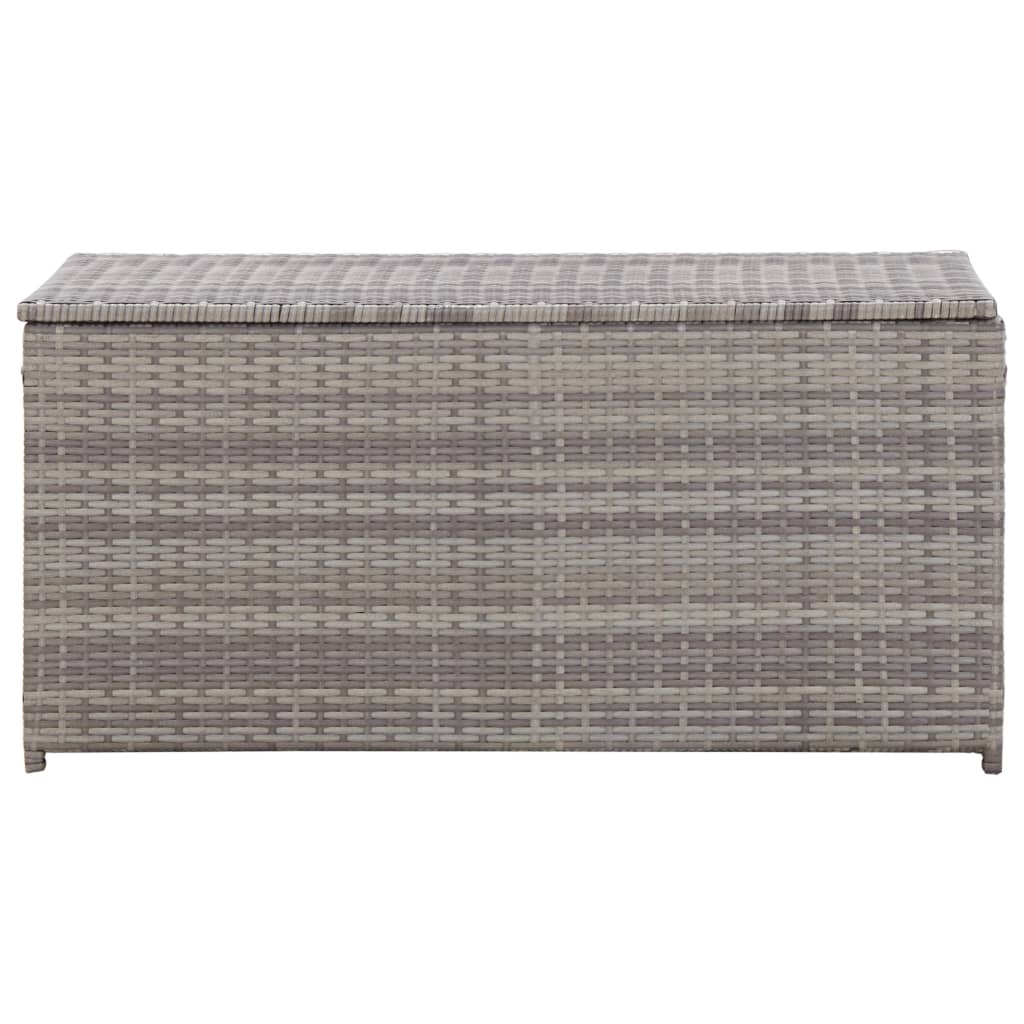 Garden Storage Box Poly Rattan 100X50X50 Cm Grey