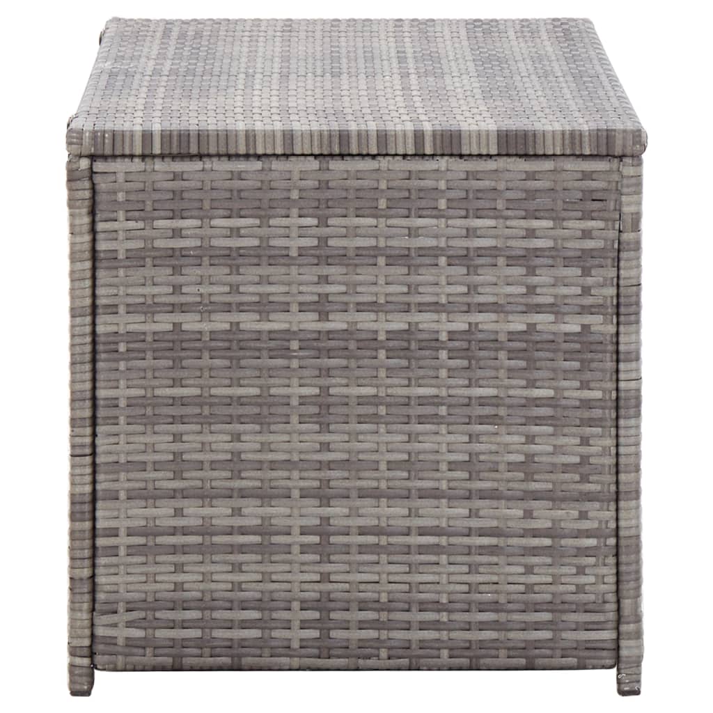 Garden Storage Box Poly Rattan 100X50X50 Cm Grey