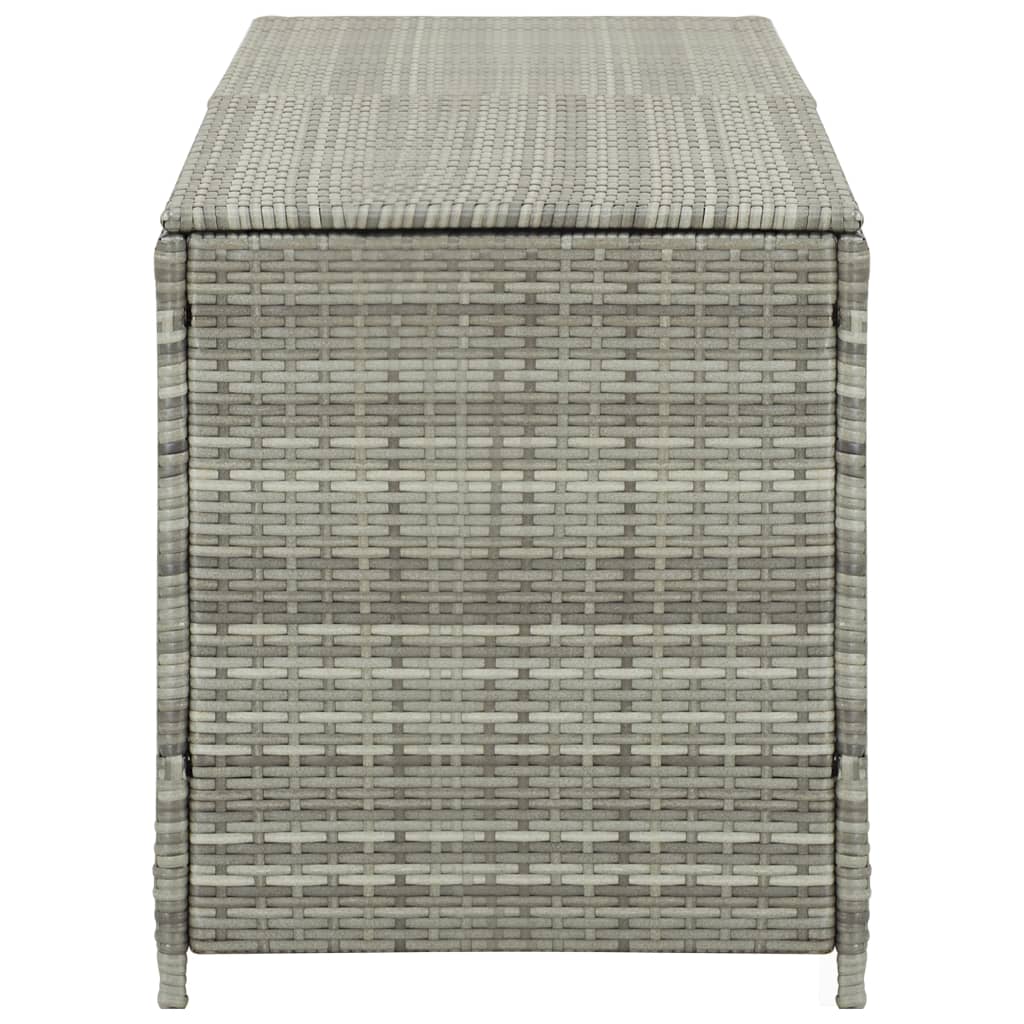 Garden Storage Box Poly Rattan 200X50X60 Cm Grey