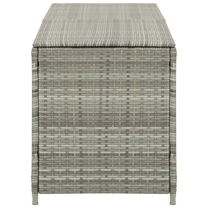 Garden Storage Box Poly Rattan 200X50X60 Cm Grey