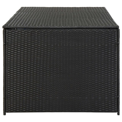 Garden Storage Box Poly Rattan 180X90X70 Cm Black