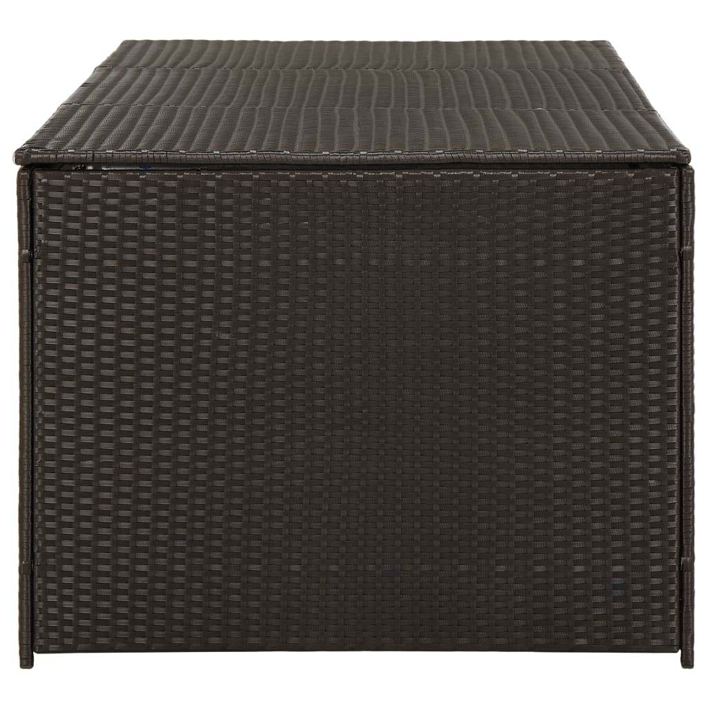 Garden Storage Box Poly Rattan 180X90X70 Cm Brown