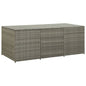 Garden Storage Box Poly Rattan 180X90X70 Cm Grey