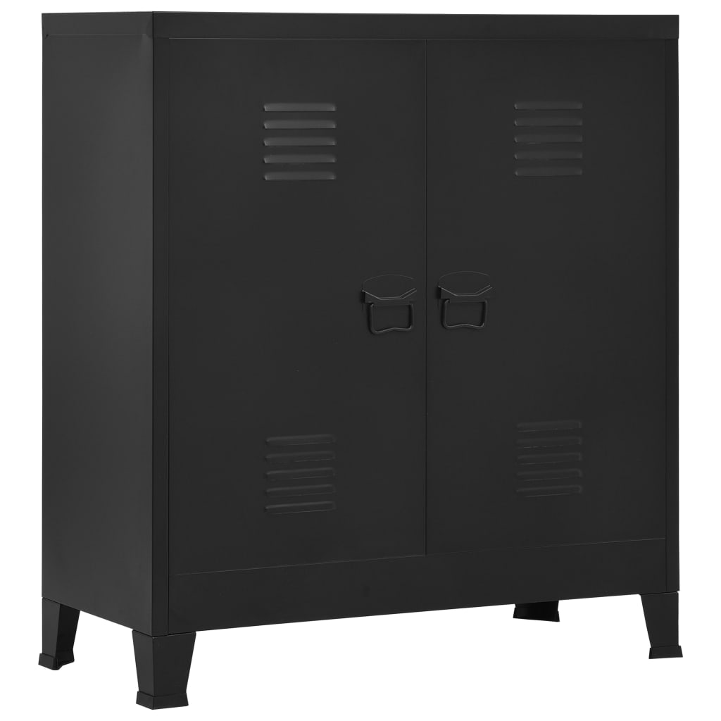 Industrial Storage Chest Black Steel