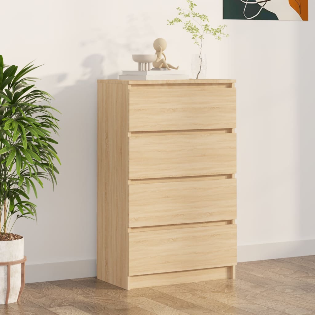 Sideboard Sonoma Oak 60X35X98.5 Cm Engineered Wood